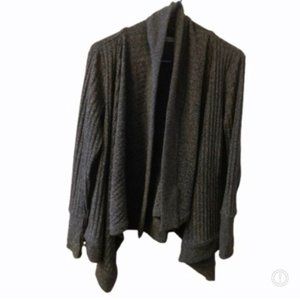 Athleta grey Cardigan sweater womens small shawl poncho heathered gray S